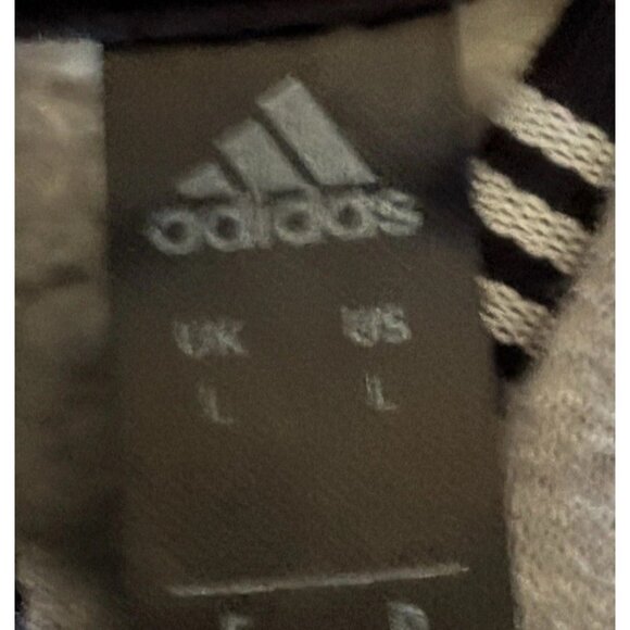 Mens Size Large Adidas Hoodie All Over Print Gray With Black Logo - VGC! - Picture 5 of 6
